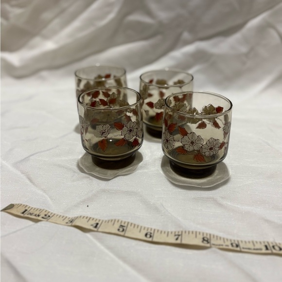 Vintage Libbey Floral Drinking Glasses - Picture 2 of 5